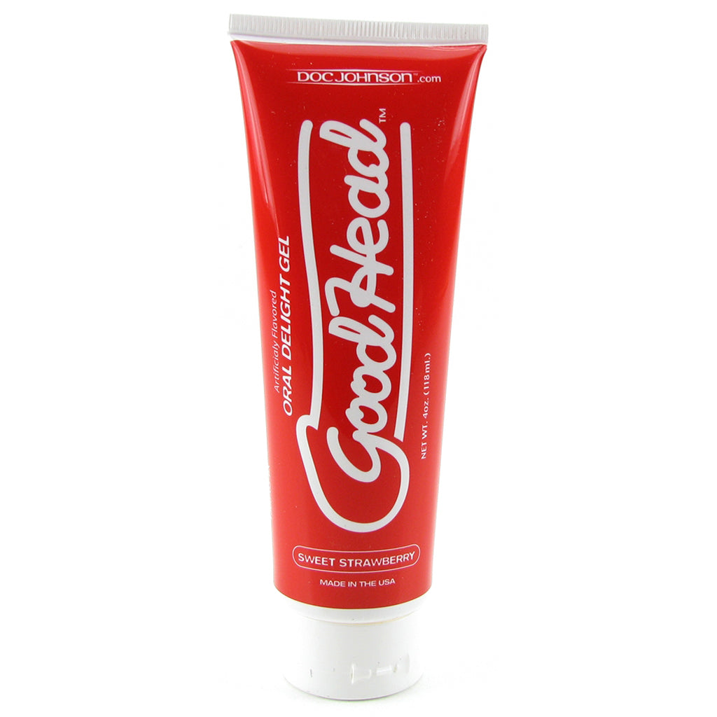 GoodHead Oral Delight Gel 4oz/113g in Strawberry Lubes and Lotions > Flavored Sex Lubes