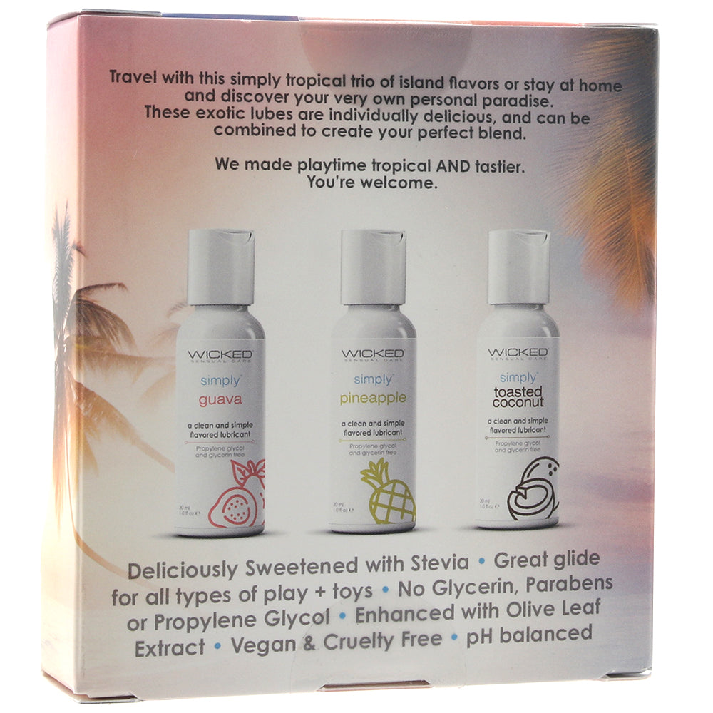 Simply Tropical Trio Flavoured Lube Set Lubes and Lotions > Flavored Sex Lubes