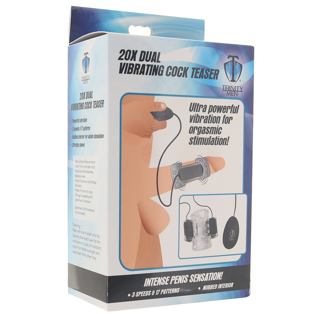 Trinity Men Dual Vibrating Cock Teaser Cock Rings