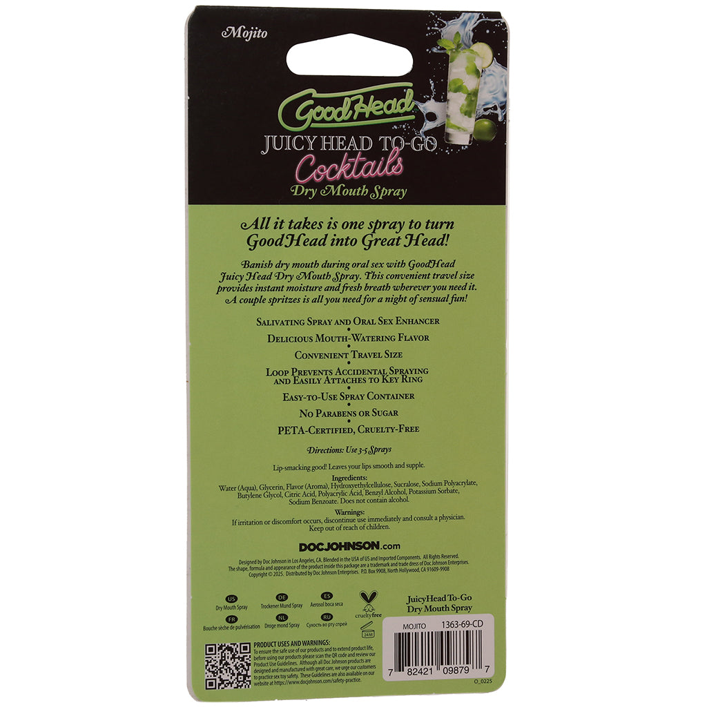 GoodHead Dry Mouth Spray To-Go in Mojito Lubes and Lotions > Flavored Sex Lubes