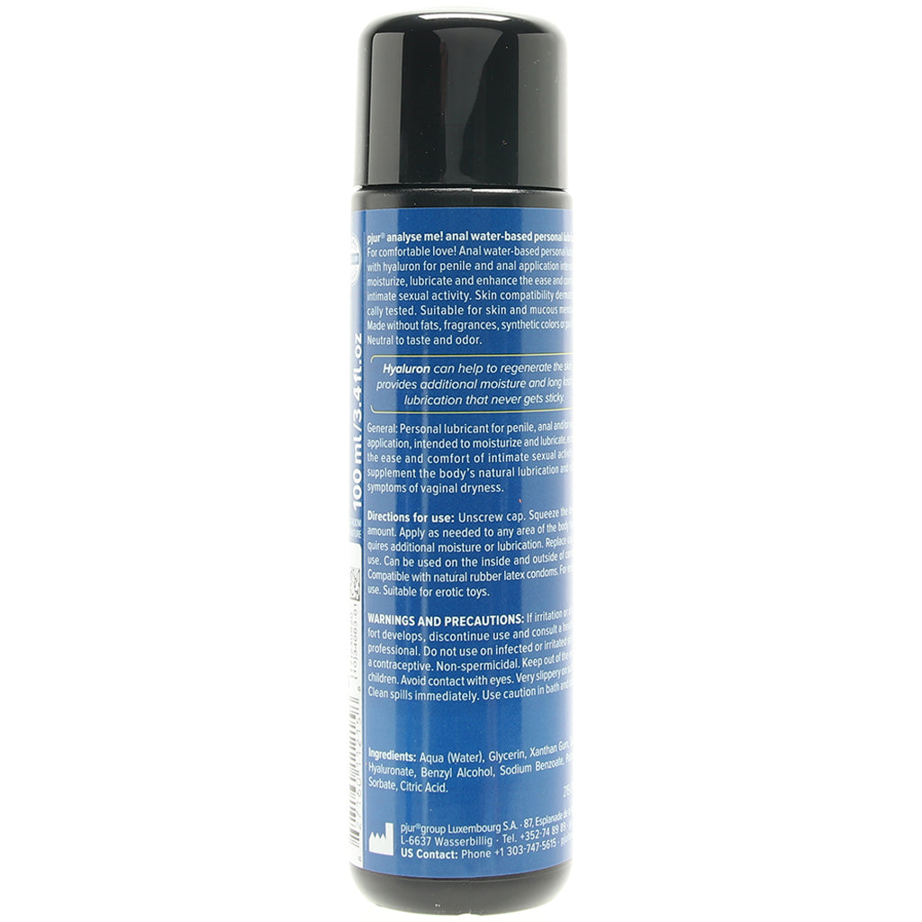 analyse me! Water Based Anal Lubricant in 3.4oz/100ml Lubes and Lotions > Water Based Sex Lubes
