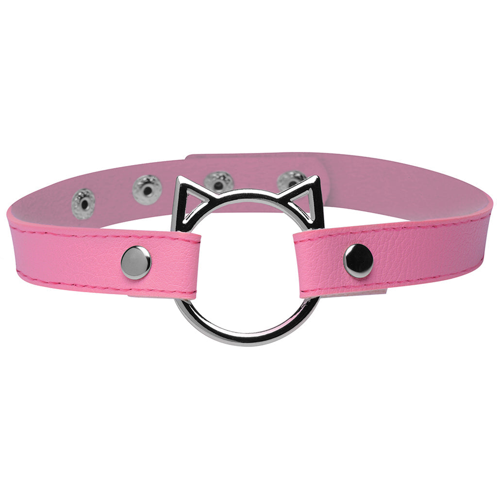 Master Series Kinky Kitty Slim Choker in Pink Bondage and Fetish > Tools & Accessories