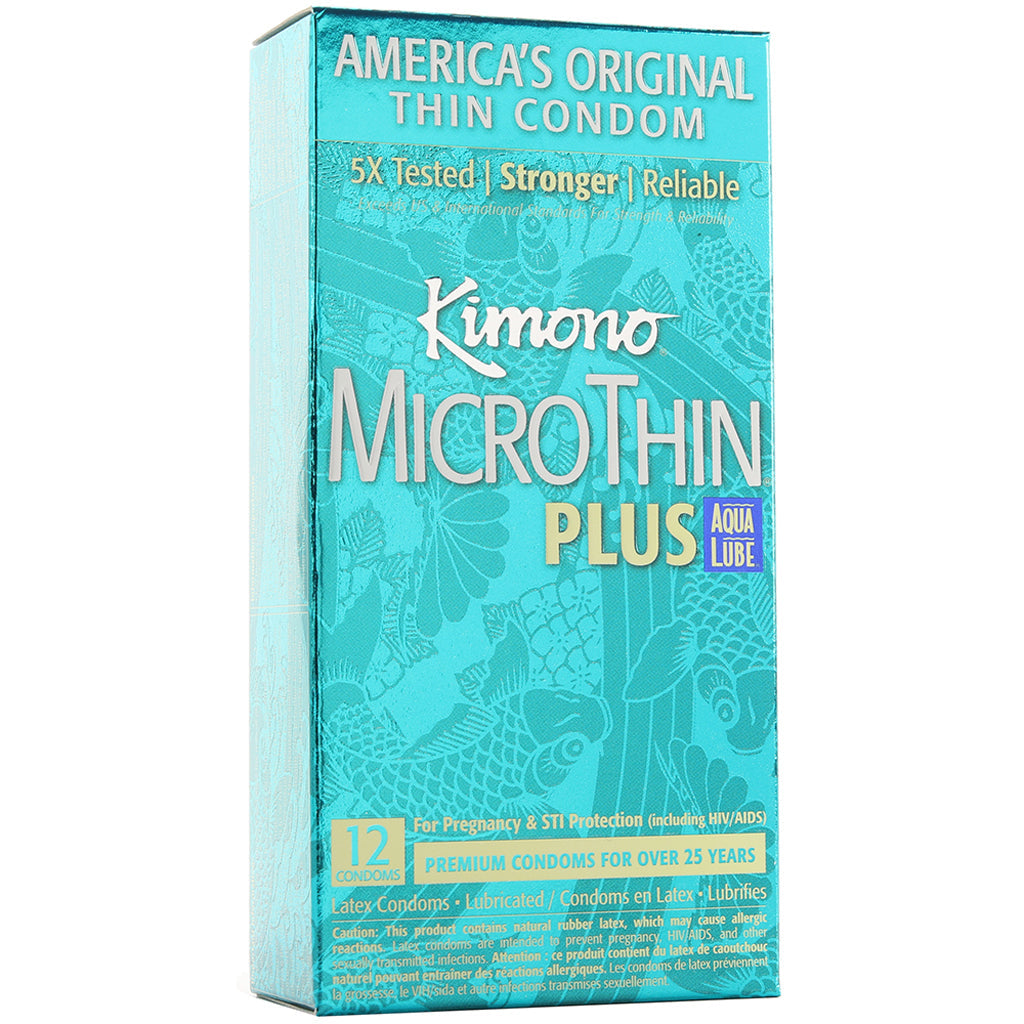 MicroThin Aqua Lube Condoms in 12 Pack Condoms