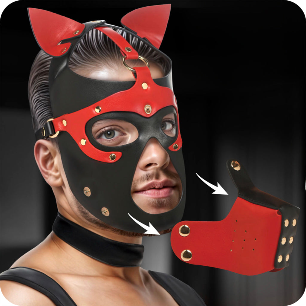Master Series Hound Hood with Muzzle Bondage and Fetish > Pleasure Masks and Dress Up Play