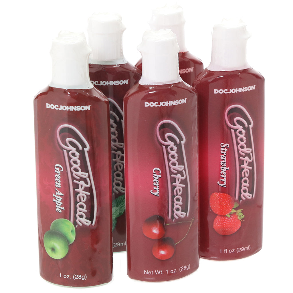 GoodHead One Shot 5 Pack 1oz/28g Lubes and Lotions > Flavored Sex Lubes