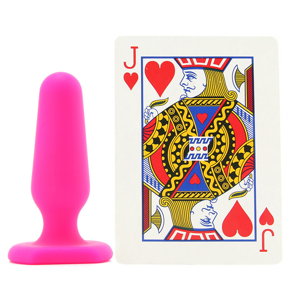 All About Anal Seamless Silicone 3 Inch Butt Plug in Pink Anal Sex Toys > Anal Beads