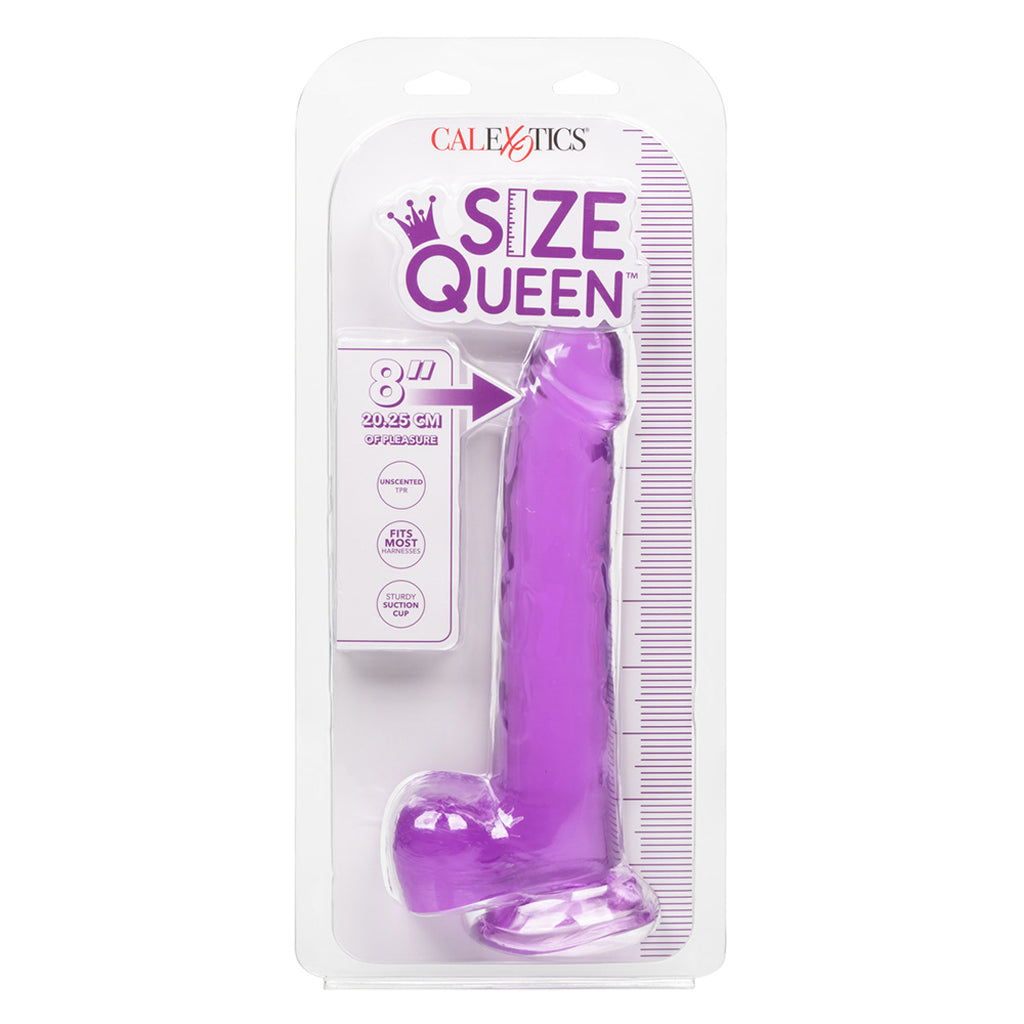 Size Queen 8 Inch Jelly Dildo in Purple Dildo Sex Toys > Realistic Dildos