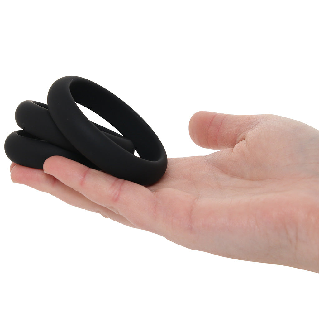 LEVELZ 3 Piece Wide O Cock Ring Set in L-XXL Cock Rings