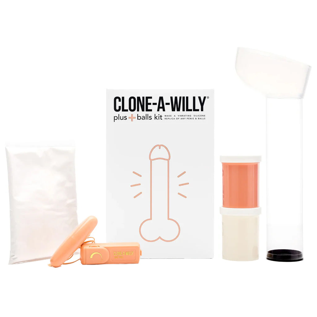 Clone-A-Willy & Balls Vibe Kit in Light Skin Tone Dildo Sex Toys > Realistic Dildos