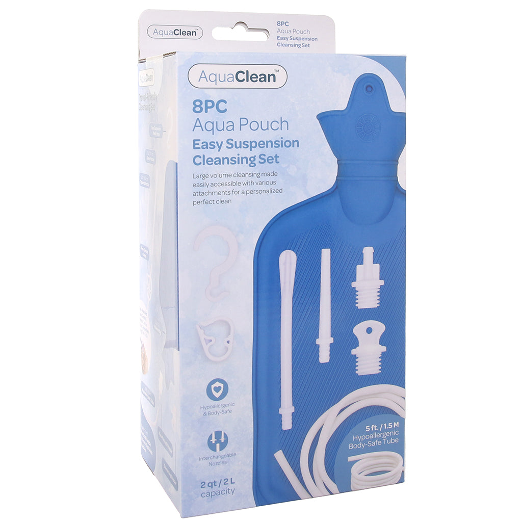 Aqua Clean 8 Piece Aqua Pouch Cleansing Set Anal Sex Toys > Douche and Enema