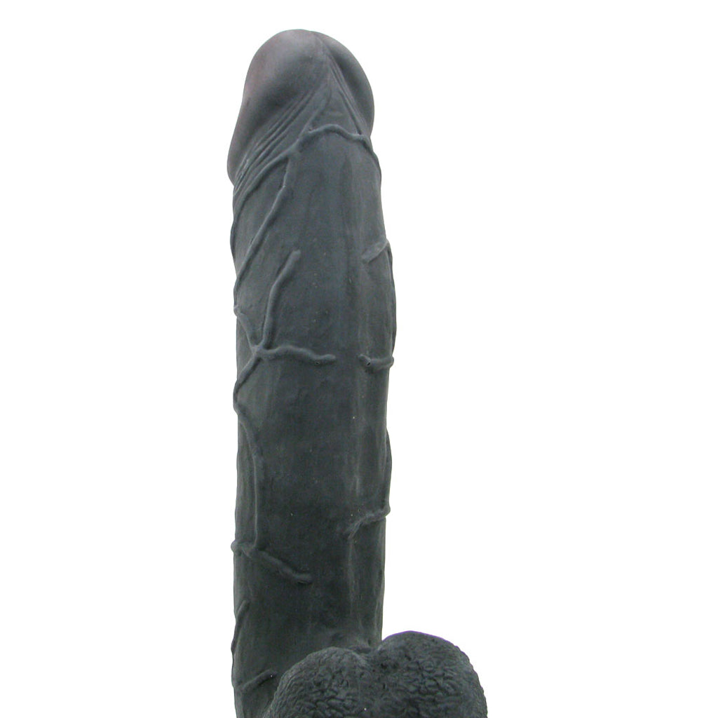 Real Feel Deluxe 12 Inch Vibrating Wall Banger Dildo in Bla Vibrators > Realistic Vibrator Dildos