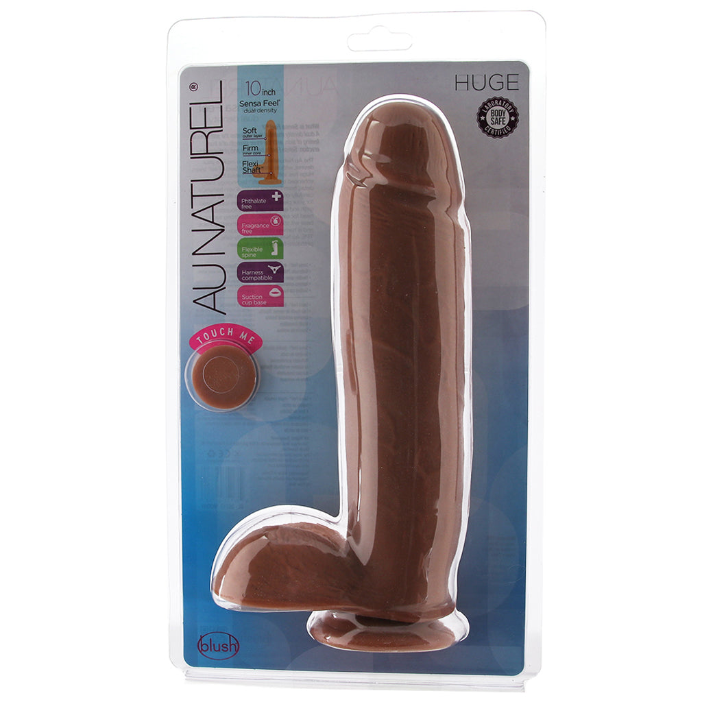Au Naturel Huge 10 Inch Sensa Feel Dildo in Mocha Dildo Sex Toys > Realistic Dildos