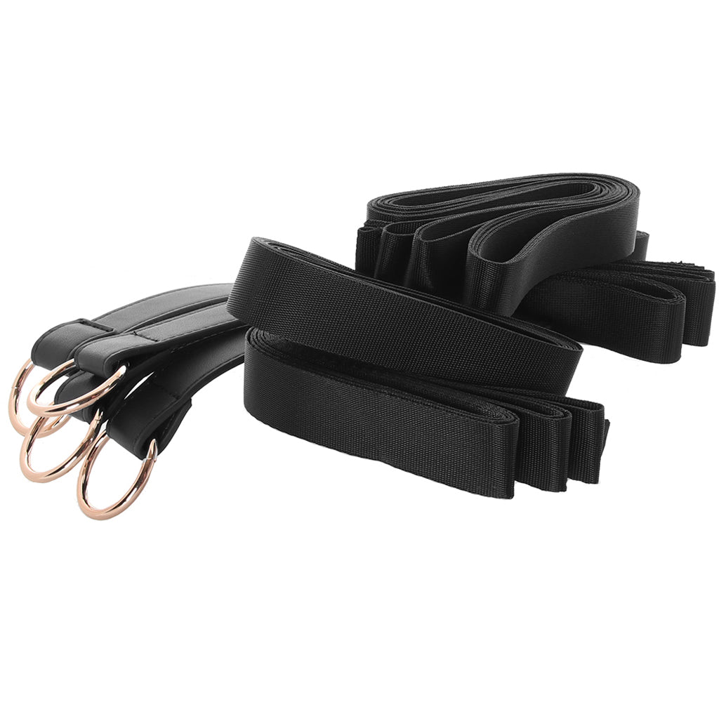 Bondage Couture Tie Down Straps in Rose Gold Bondage and Fetish > Restraints