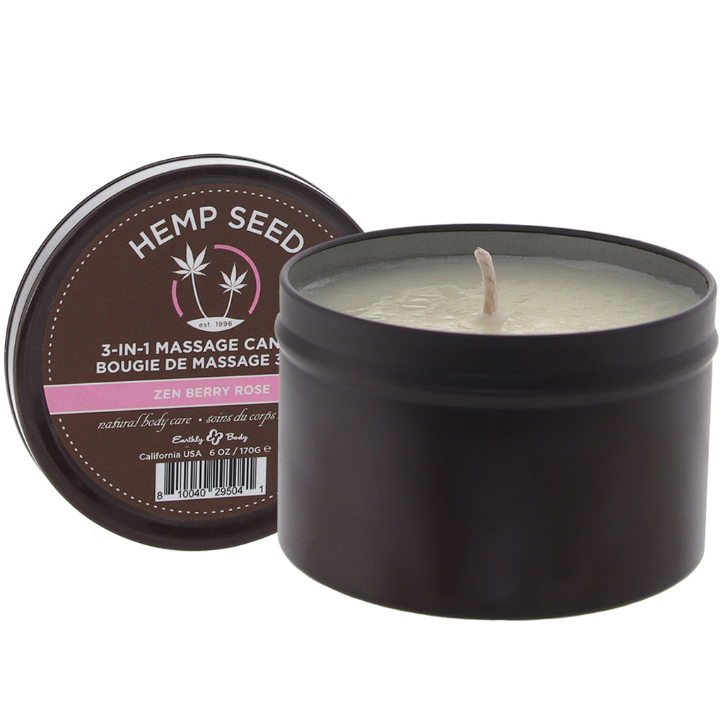 3-in-1 Massage Candle 6oz/170g in Zen Berry Rose Sensual Love > Massage Candles