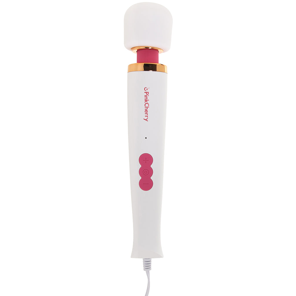 PinkCherry Premium Powered Wand in White Vibrators > Wands