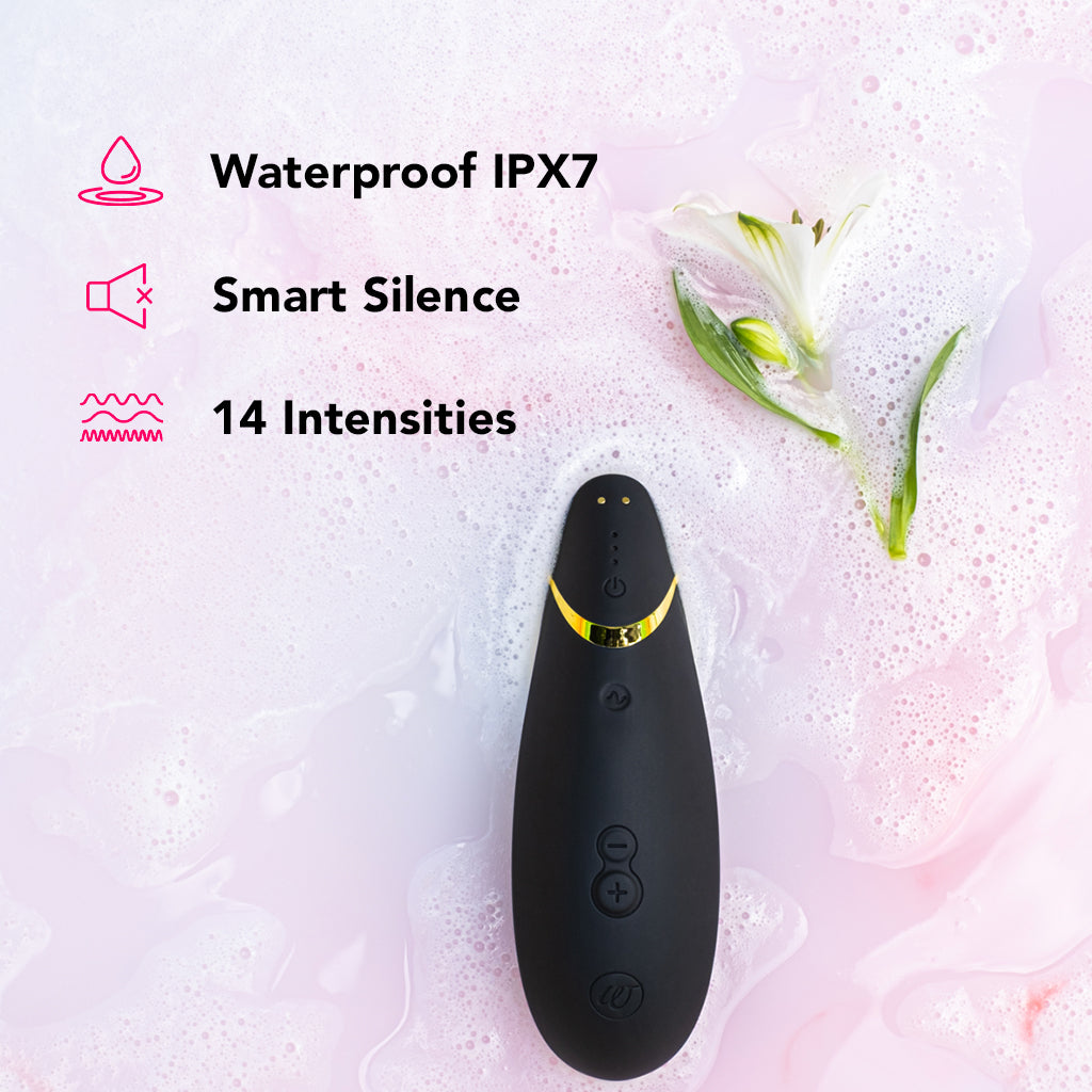 Womanizer Premium 2 Pleasure Air Stimulator in Black Vibrators > Clitoral Stimulators