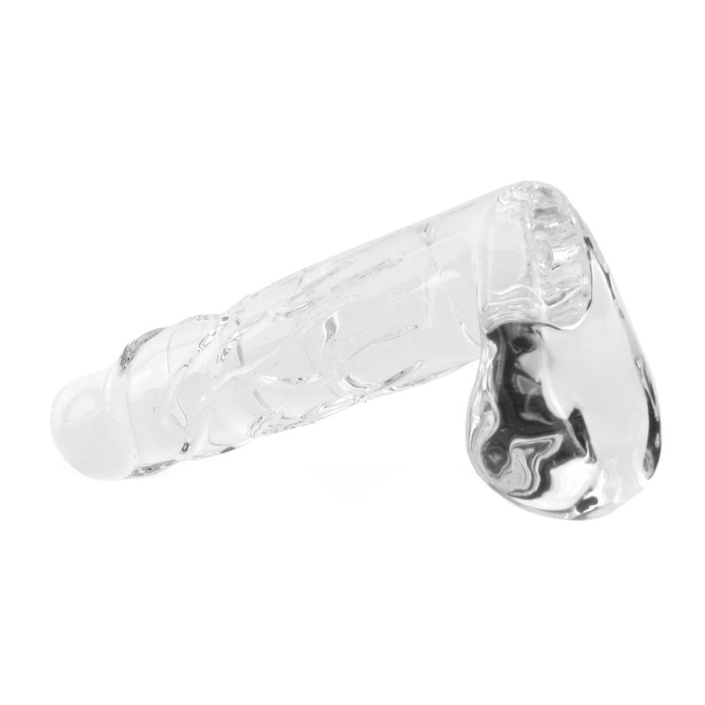 Blown Large Realistic Glass Dildo in Clear Dildo Sex Toys > Pyrex Glass Dildos