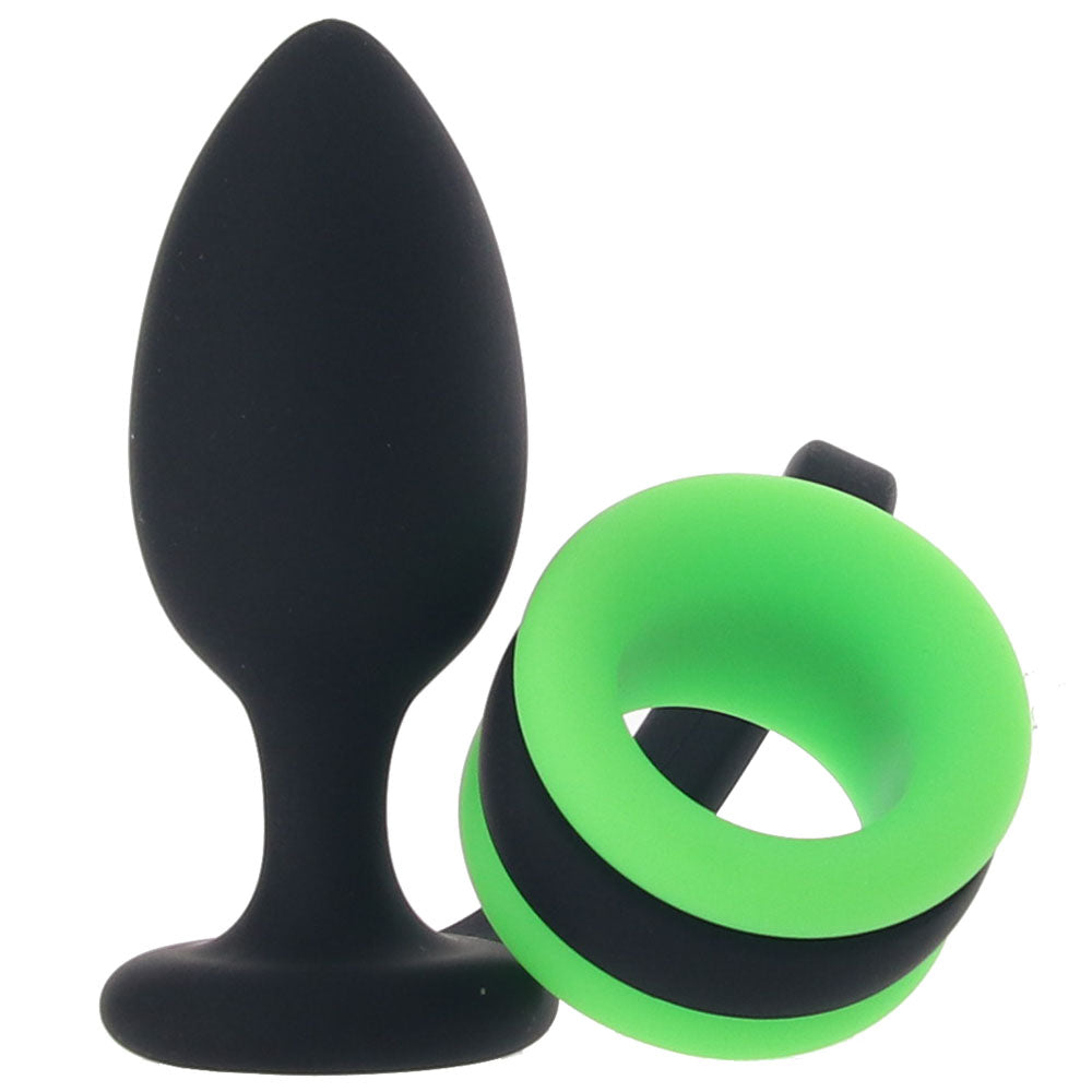 Ouch! Glow In The Dark Butt Plug with Cock Ring Anal Sex Toys > Butt Plugs