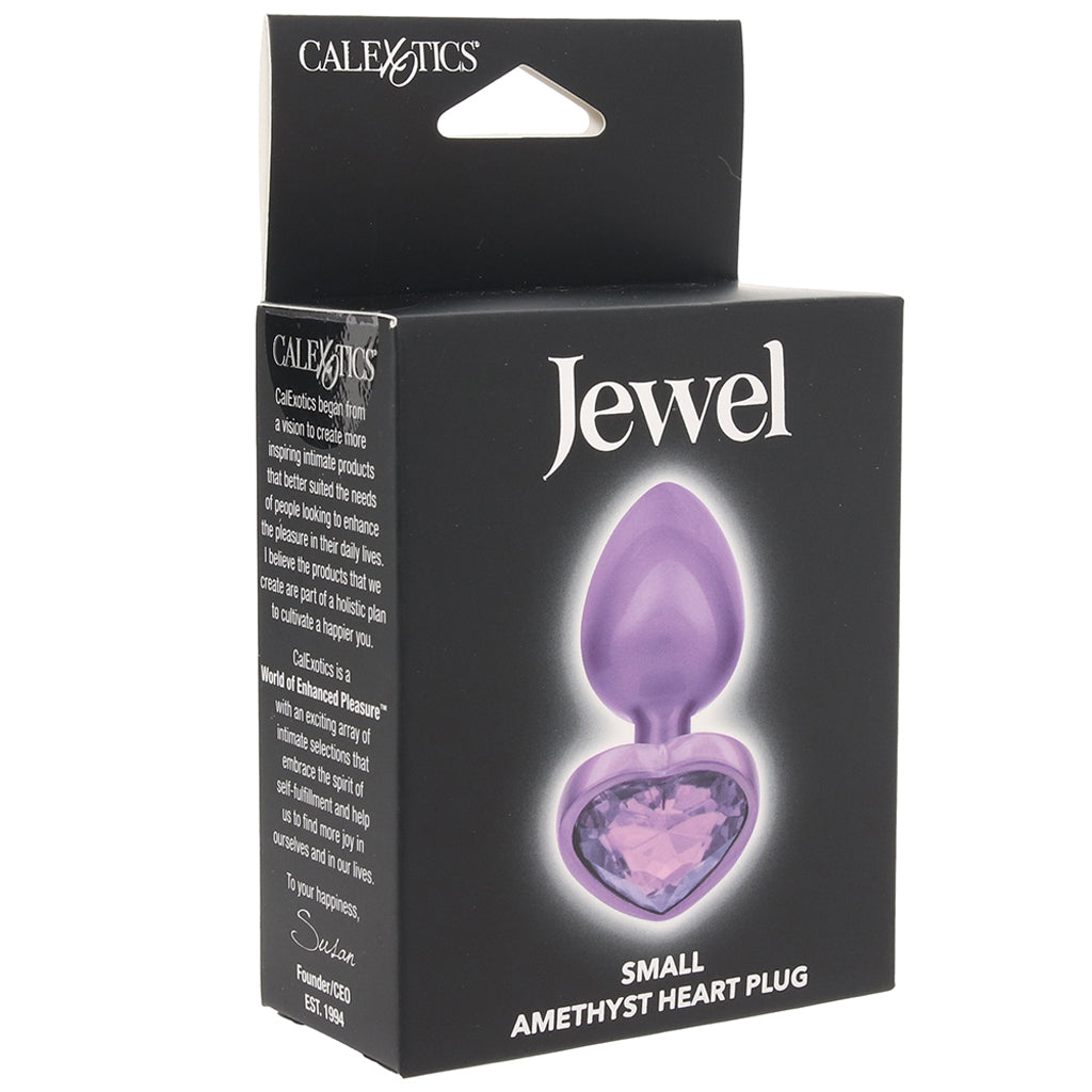 Jewel Amethyst Heart Plug in Small Anal Sex Toys > Butt Plugs