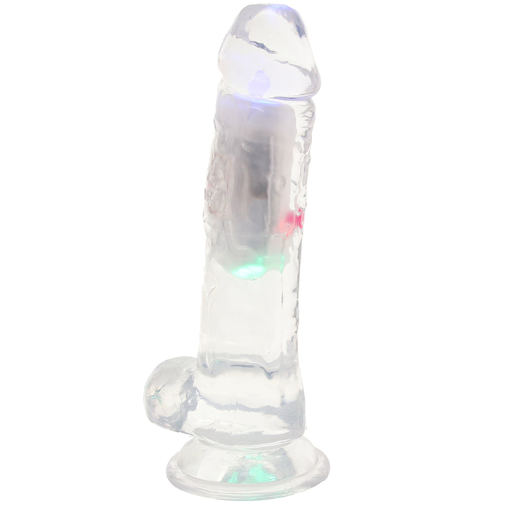 RealRock 7 Inch Light Up Vibrating Ballsy Dildo Vibrators > Realistic Vibrator Dildos