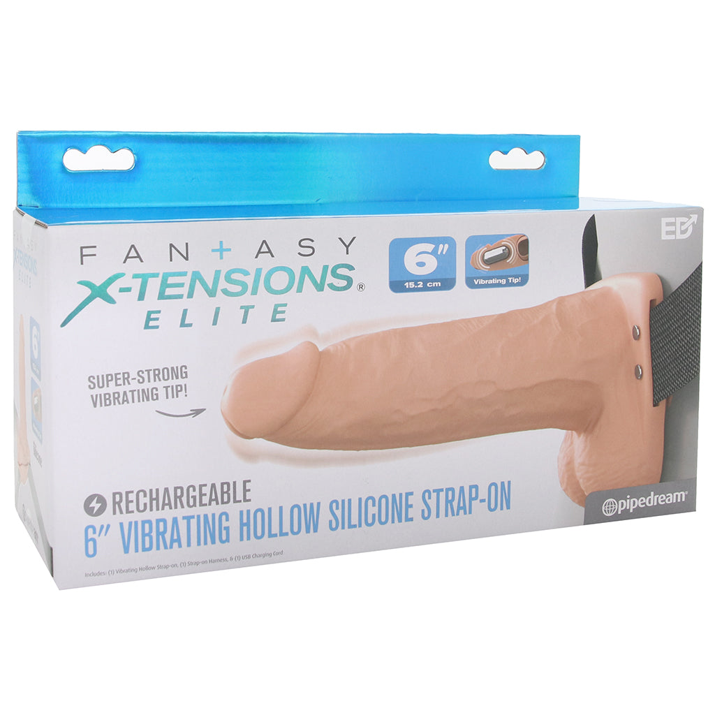 Fantasy X-tensions 6 Inch Hollow Strap-On Vibe in Light Male Enhancement > Extenders and Sleeves