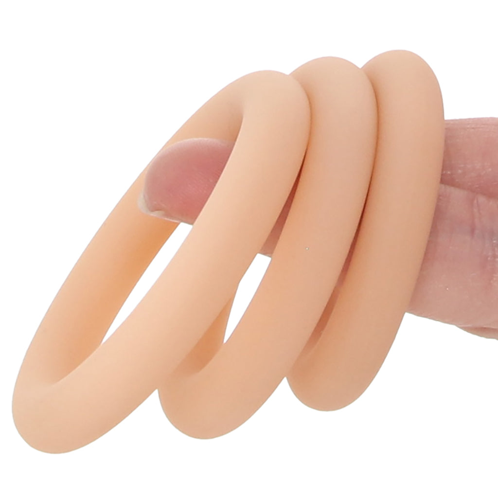 Jock Discreet Silicone Cock Ring Set in Light Cock Rings
