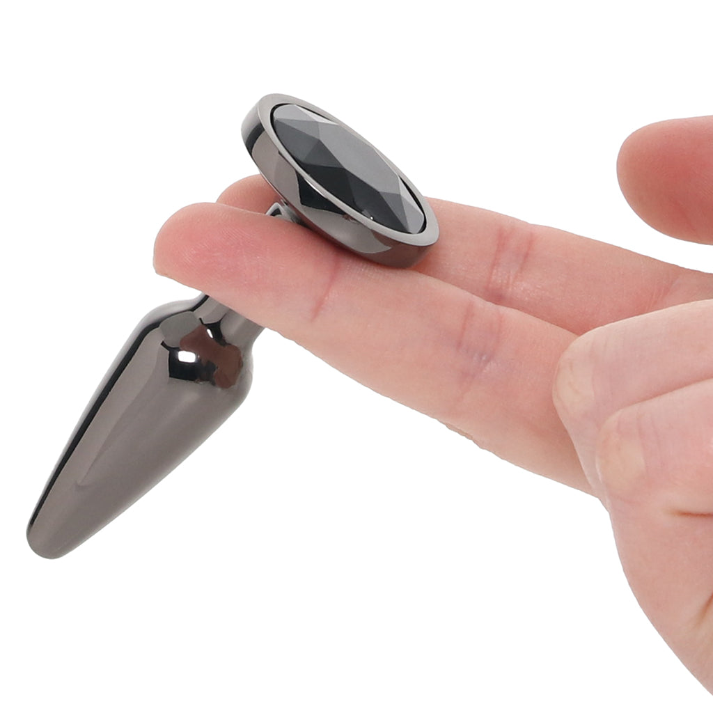 Rear Assets Small Tapered Butt Plug in Gunmetal Anal Sex Toys > Butt Plugs