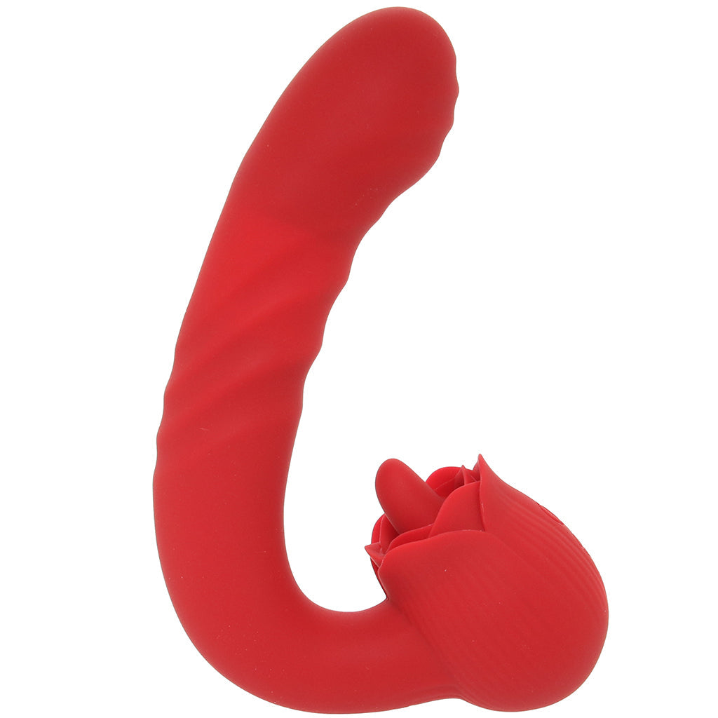 Bloomgasm Boom Bloom Thrusting & Licking Rose Vibe Vibrators > G-Spot Vibrators