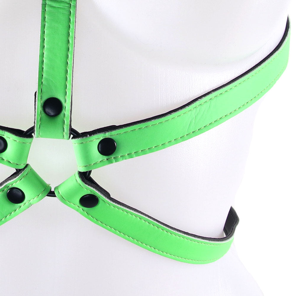 Ouch! Glow In The Dark Body Harness /XL Bondage and Fetish > Men's Bondage Wear