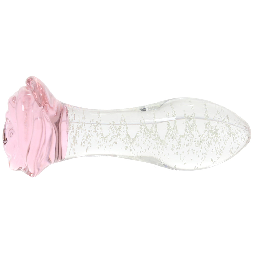Juicy Glass Glowing Rose Bud Plug Anal Sex Toys > Butt Plugs