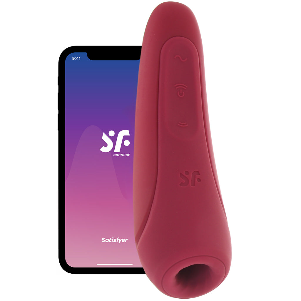 Satisfyer Curvy 1+ Air Pulse Stimulator in Rose Red Vibrators > Clitoral Stimulators