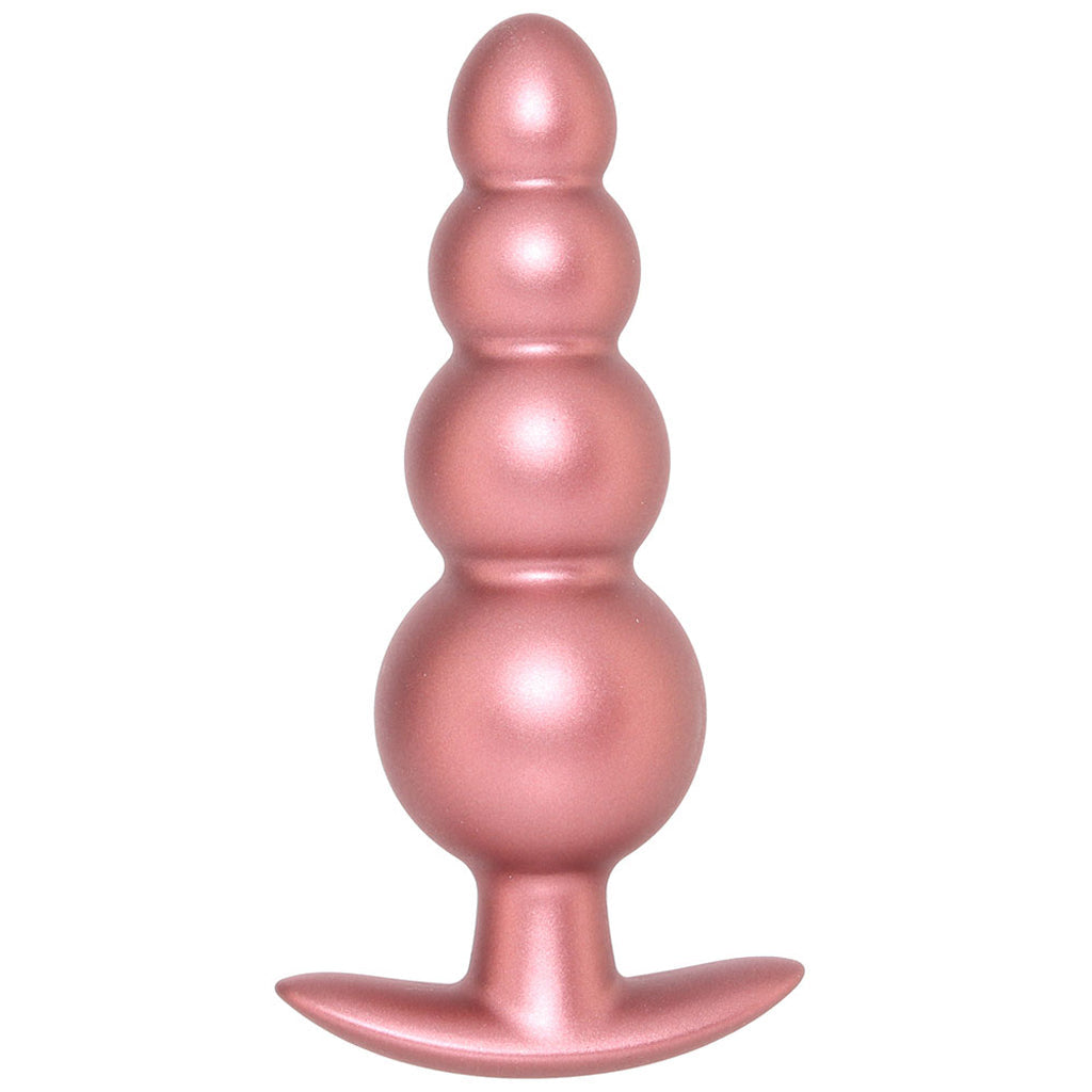 Ouch! Smooth Silicone Beaded Butt Plug in Rose Gold Anal Sex Toys > Butt Plugs