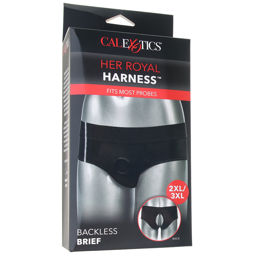 Her Royal Harness Backless Brief in 2X/3X Dildo Sex Toys > Strap-On and Harnesses