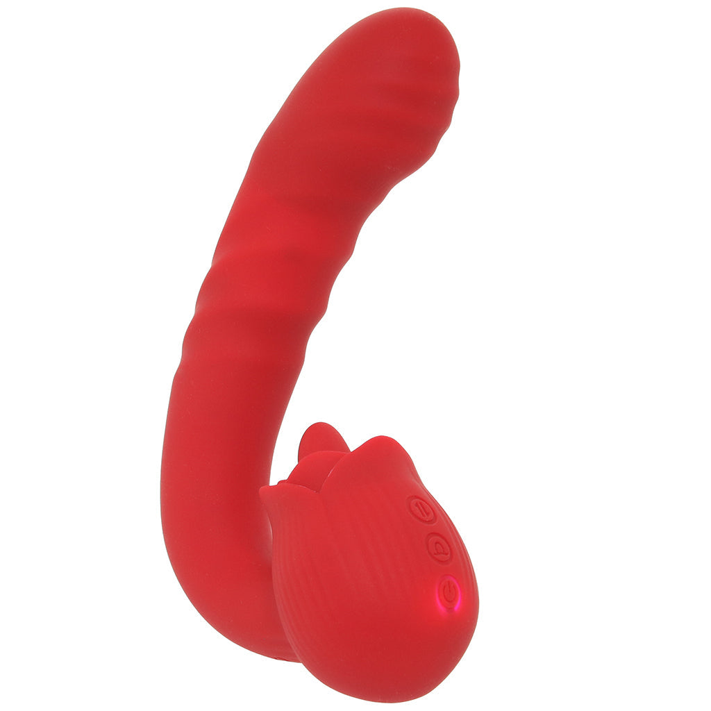 Bloomgasm Boom Bloom Thrusting & Licking Rose Vibe Vibrators > G-Spot Vibrators