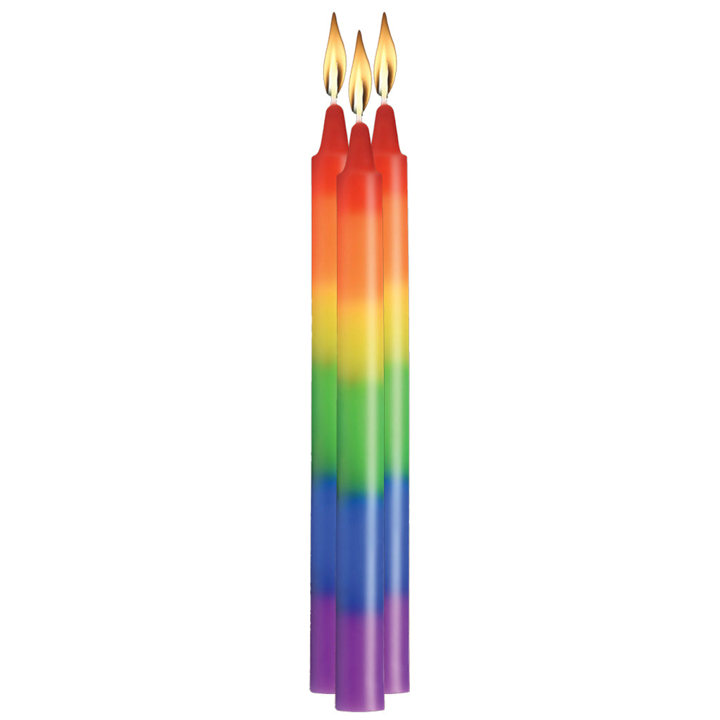 Master Series Pride Rainbow Drip Candles Bondage and Fetish > Tools & Accessories
