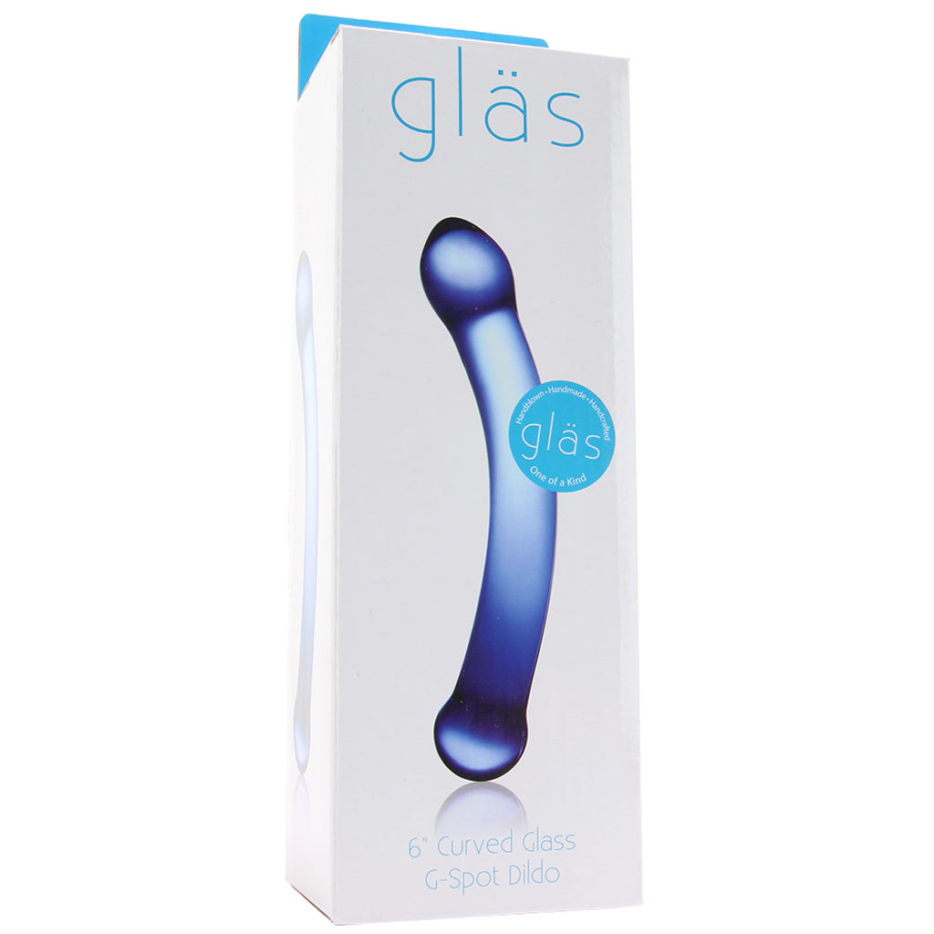 gläs 6 Inch Curved G-Spot Glass Dildo Dildo Sex Toys > Pyrex Glass Dildos