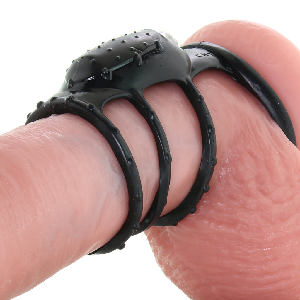 Dr. Love's Zinger Vibrating Cock Cage in Black Cock Rings