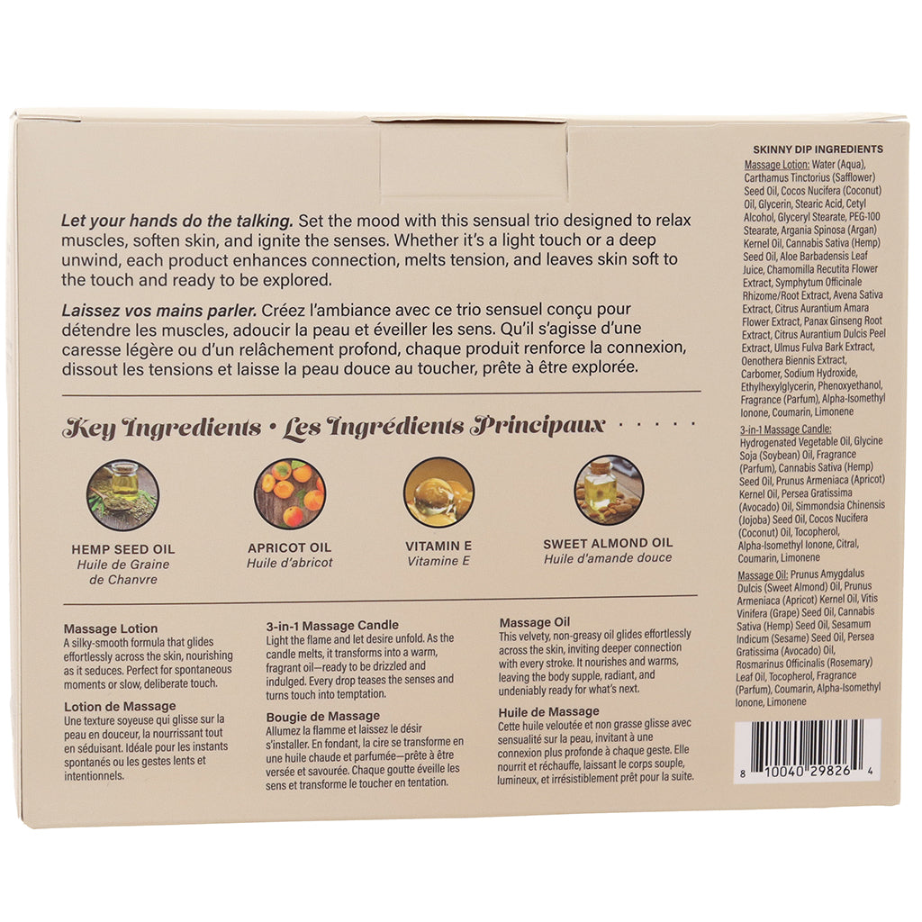 Hemp Seed Tranquility Trio Massage Kit in Skinny Dip Sensual Love > Massage