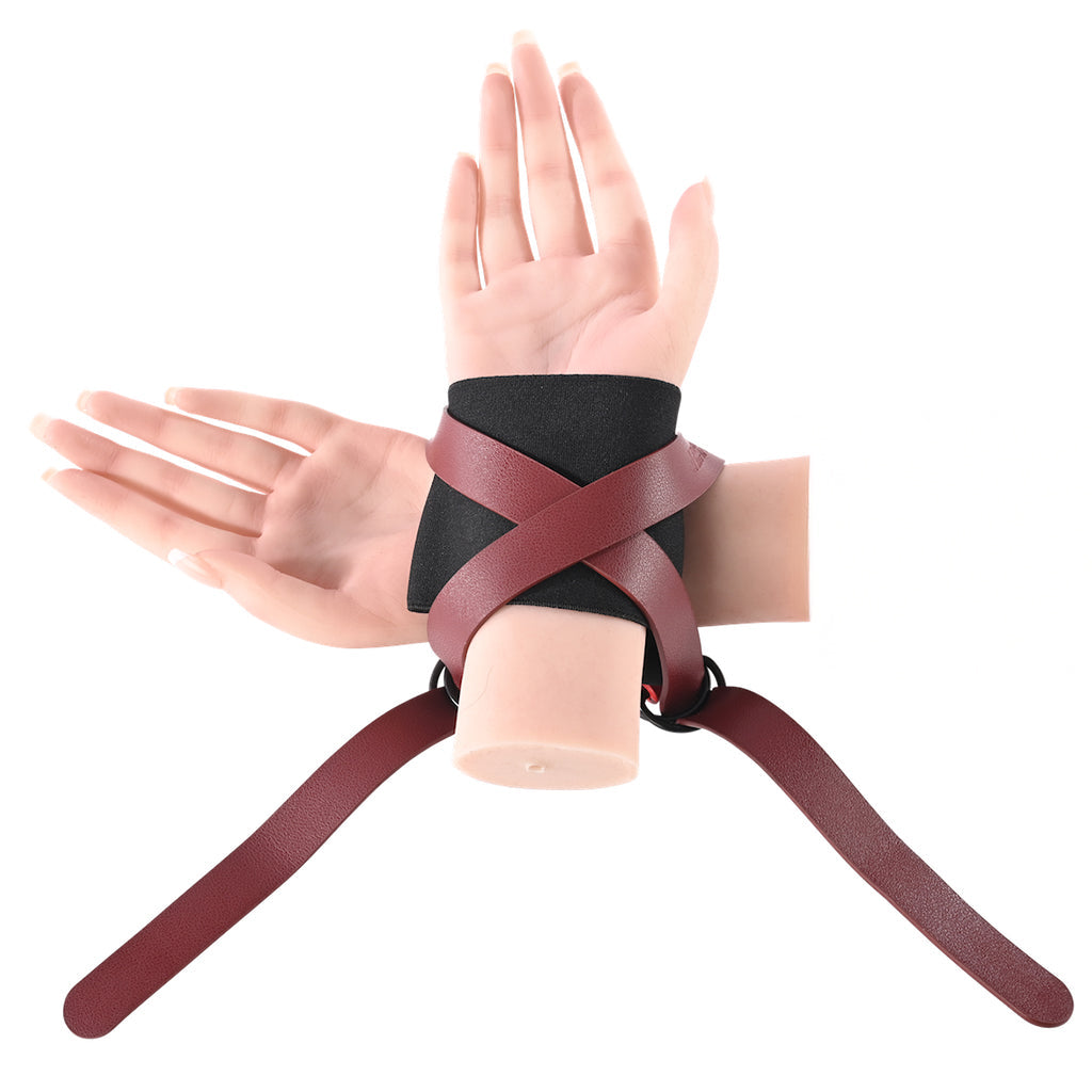 Ex's & Oh's Cross Wrist Cuffs Bondage and Fetish > Wrist and Ankle Cuffs