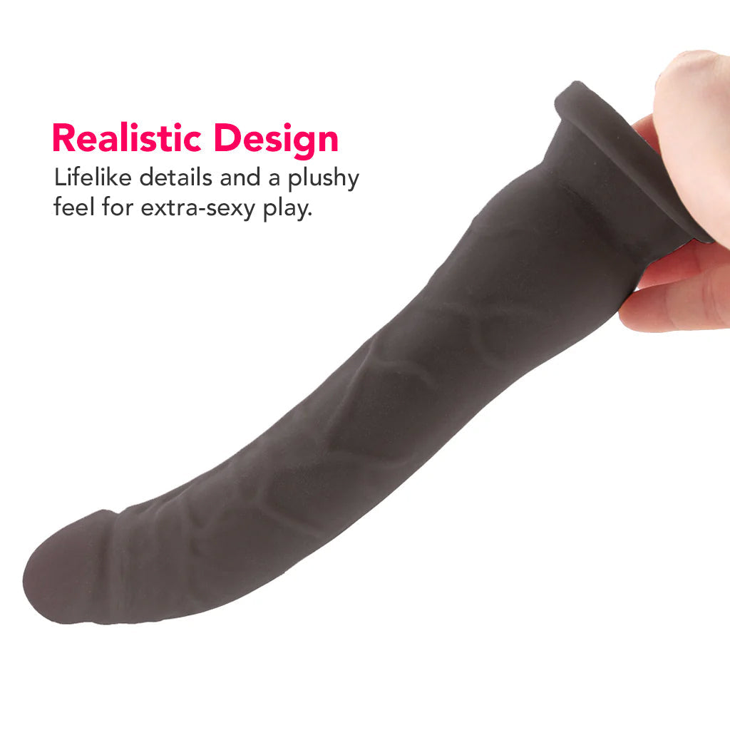 Dr. Skin Plus 9 Inch Posable Dildo in Black Dildo Sex Toys > Realistic Dildos