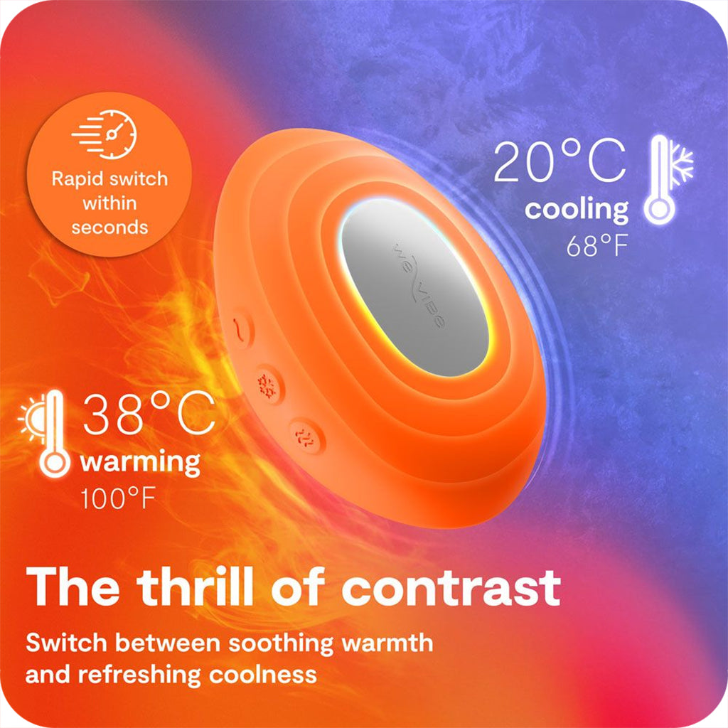 We-Vibe Temp Temperature Play Vibe in Tangerine Vibrators > Clitoral Stimulators