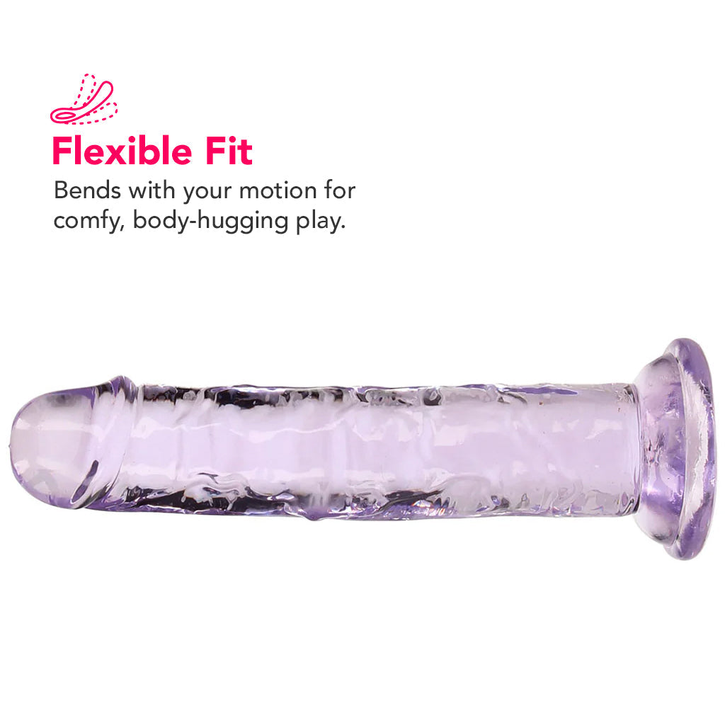 RealRock Crystal Clear Jelly 6 Inch Dildo in Purple Dildo Sex Toys > Realistic Dildos