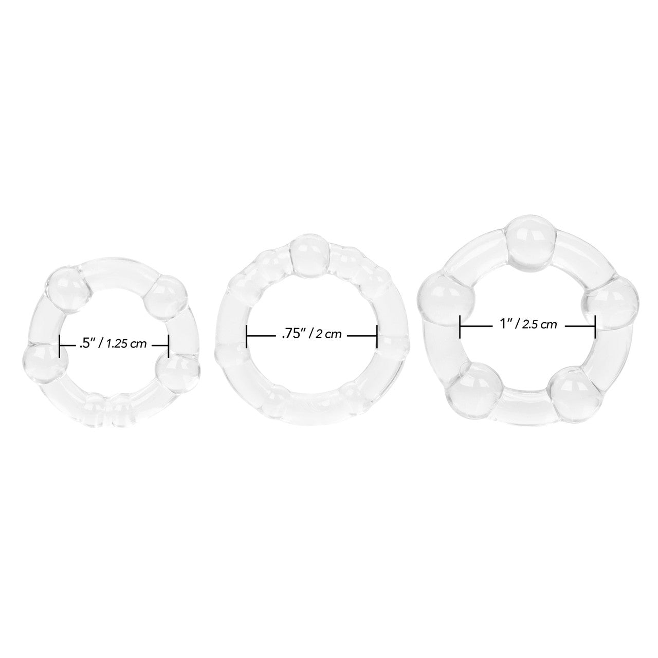 Island Rings Set in Clear Cock Rings