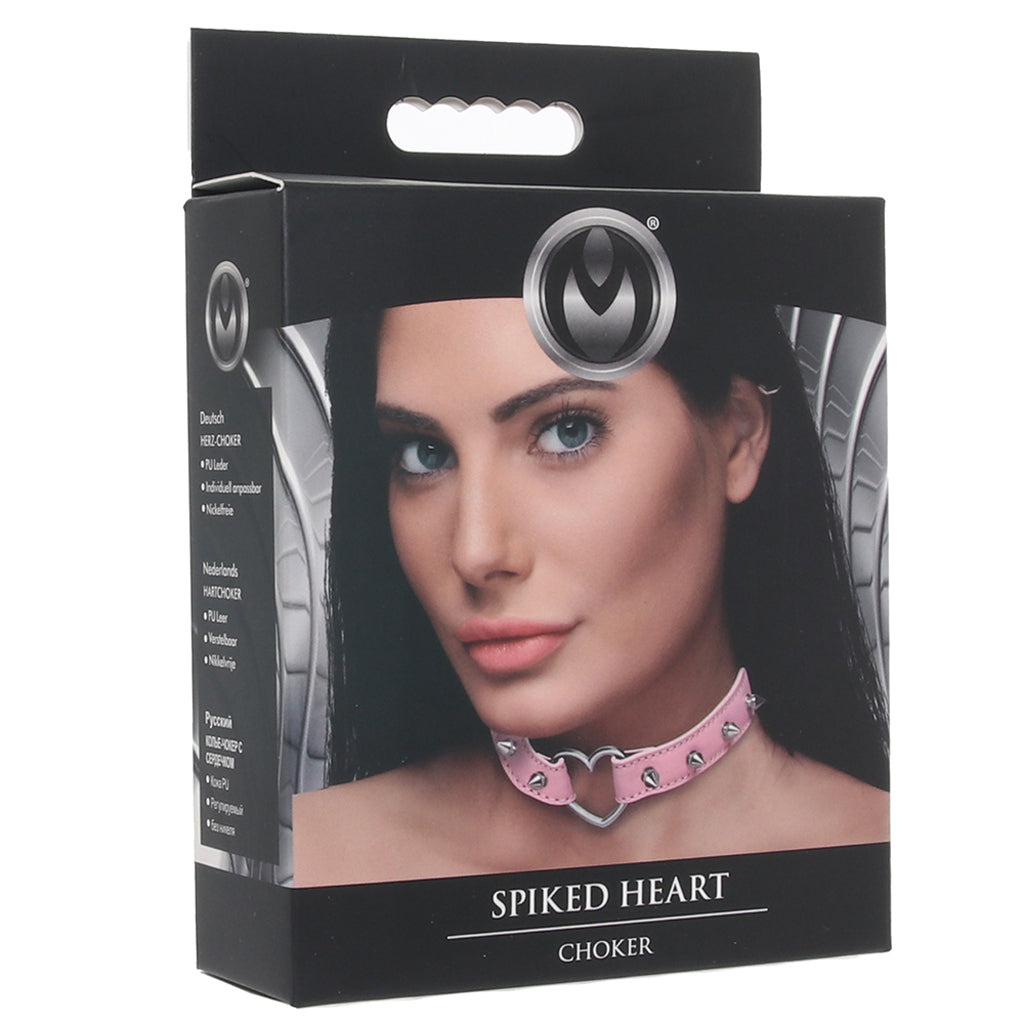 Master Series Spiked Heart Choker in Pink Bondage and Fetish > Tools & Accessories