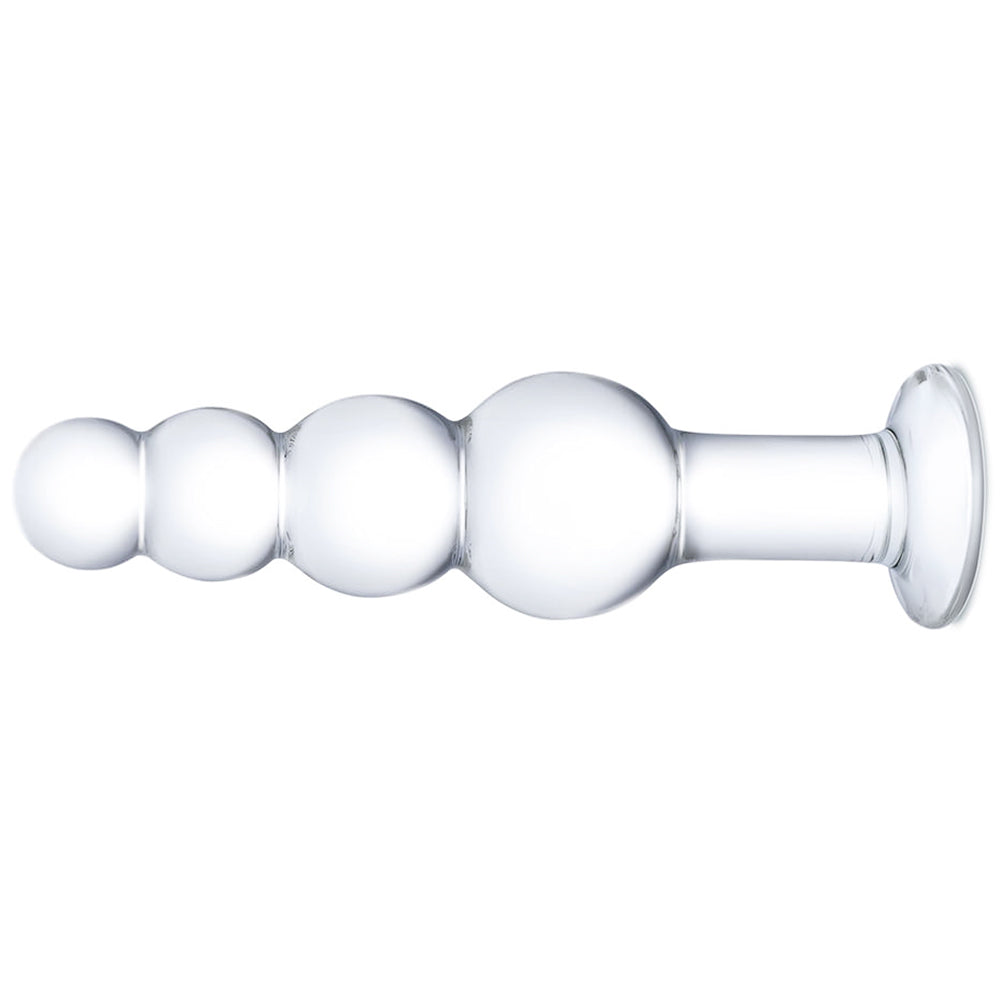 gläs 7.25 Inch Beaded Butt Plug Anal Sex Toys > Butt Plugs