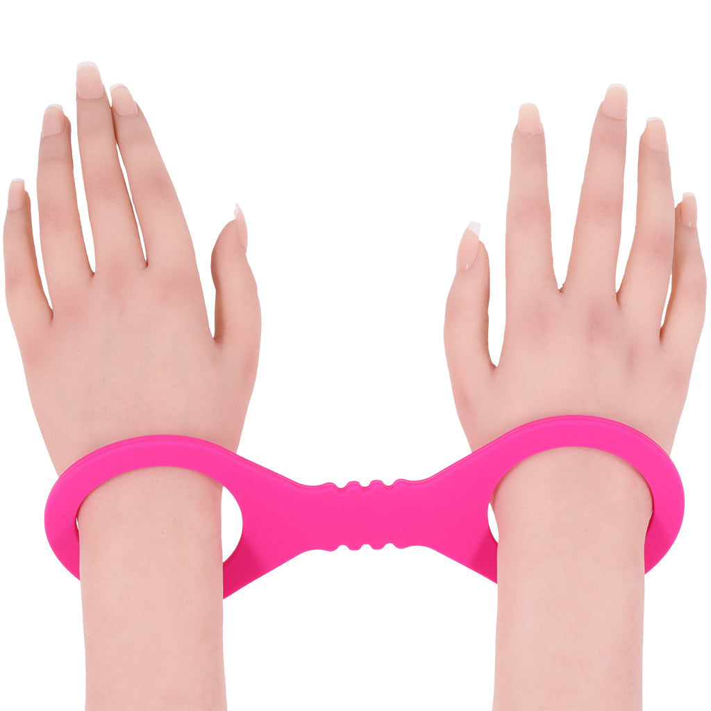 Sex & Mischief Hot Pink Silicone Cuffs in Small Bondage and Fetish > Wrist and Ankle Cuffs