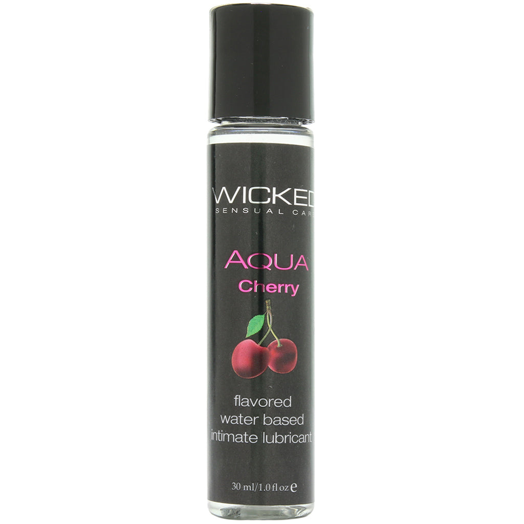 Aqua Flavored Lube 1oz/30ml in Cherry Lubes and Lotions > Flavored Sex Lubes