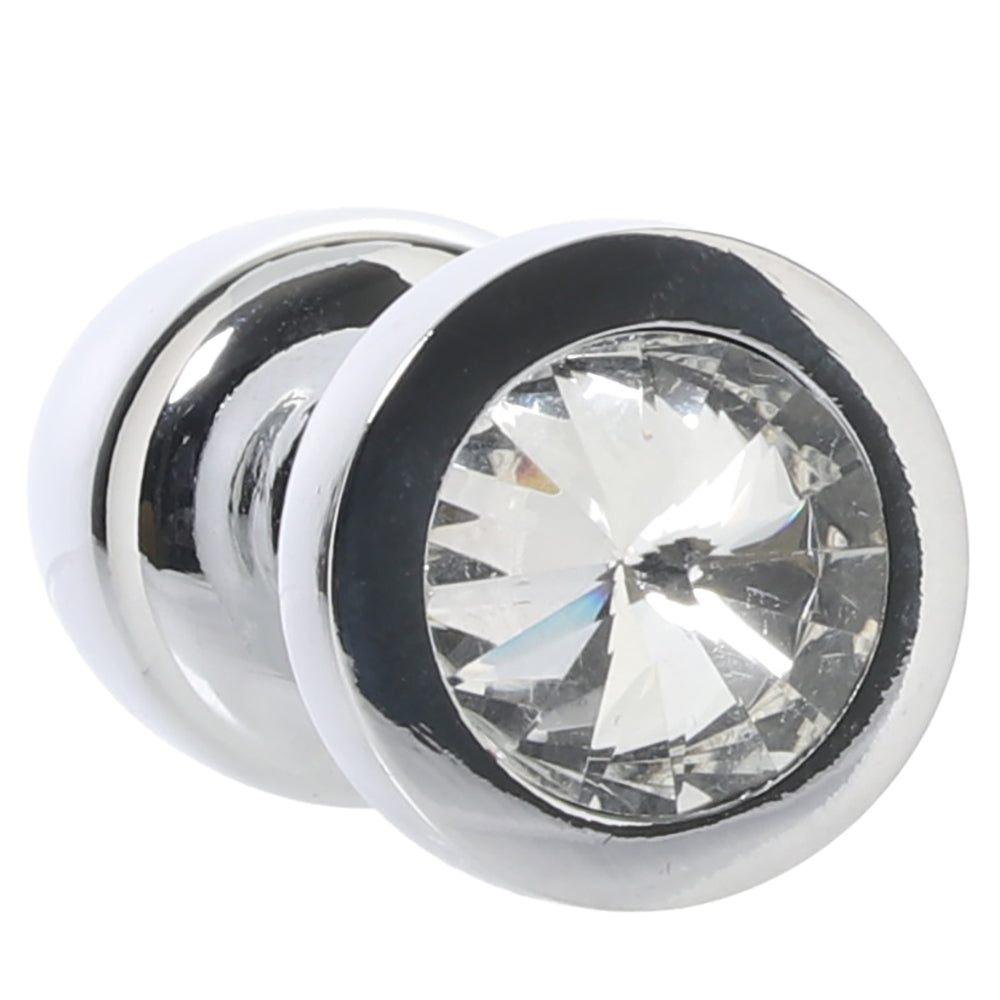 Gemsations 2 Inch Beginners Bling Bling Plug in Silver Anal Sex Toys > Butt Plugs
