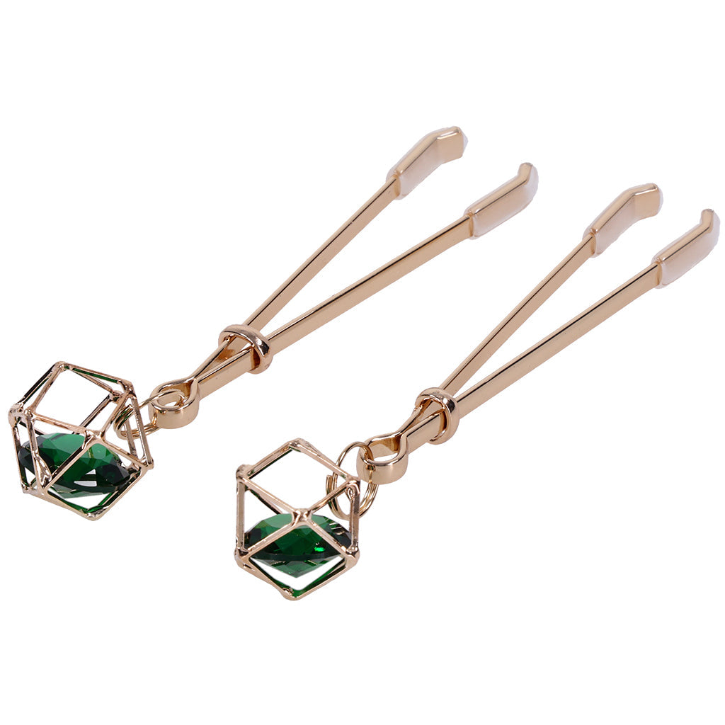 Sex & Mischief Indica Crystal Nipple Clips Bondage and Fetish > Nipple Stimulators & Clamps