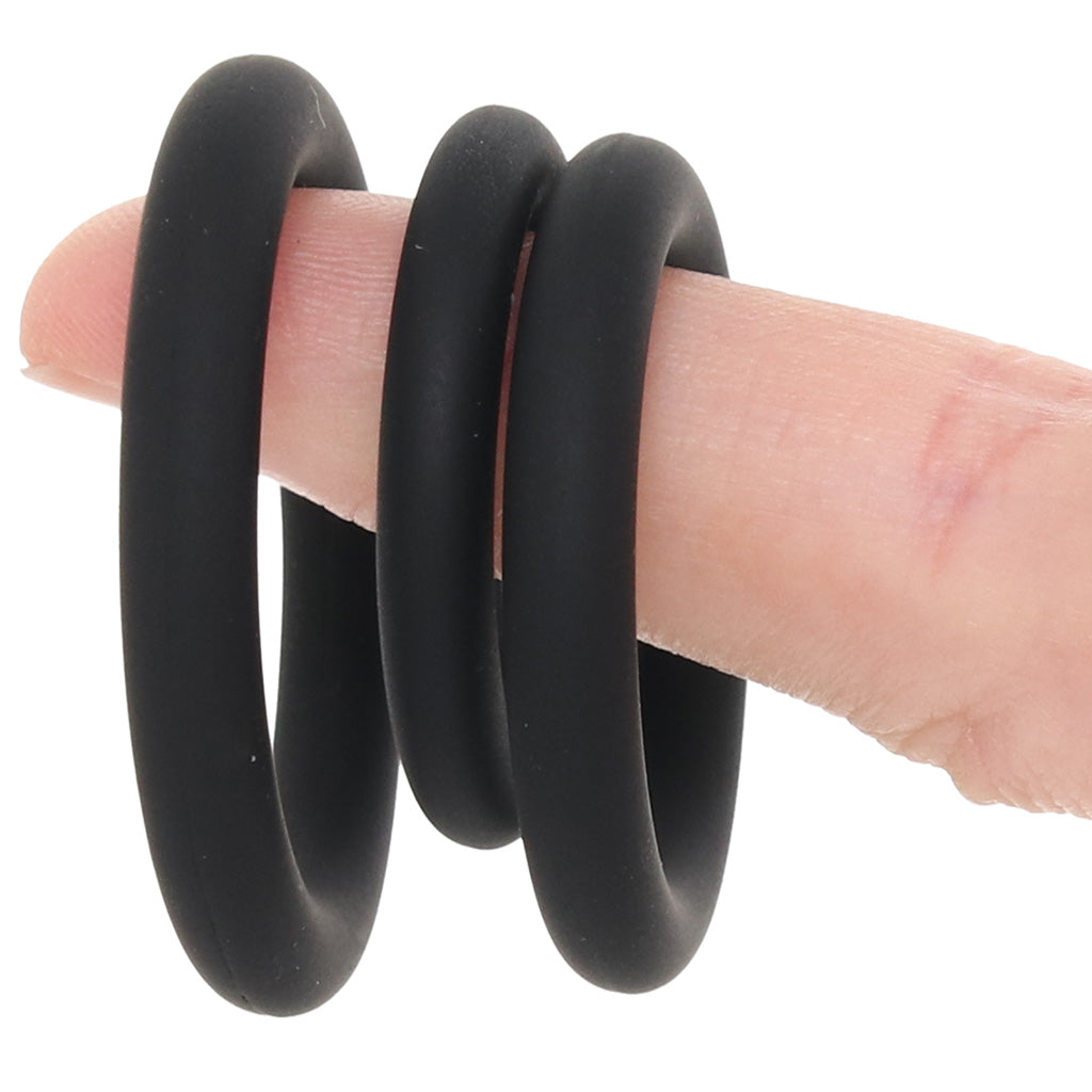 LEVELZ 3 Piece Classic Cock Ring Set in XS-M Cock Rings